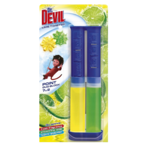 Dr. Devil Żelowe Krążki do WC Duo Lime Twister - 65 ml