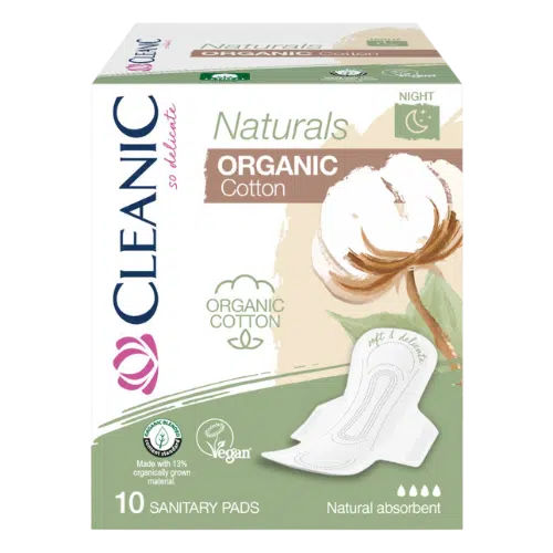 Podpaski Cleanic Naturals Organic Cotton Night 10 sztuk