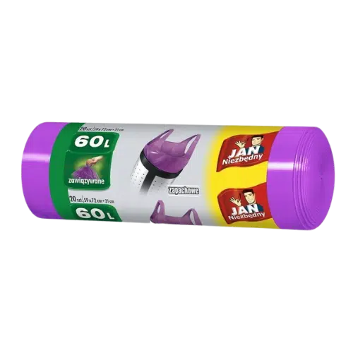 Jan Niezbędny Worki T-shirt Wiązane 60L 20 sztuk