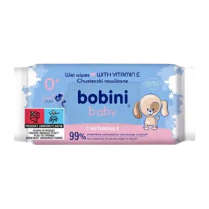 Bobini Chusteczki Nawilżane z Witaminą E dla Niemowląt i Dzieci 60 szt.