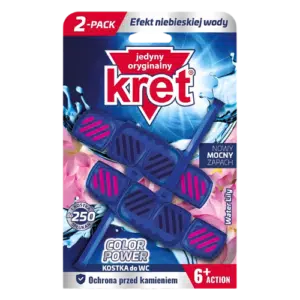 Kostka do WC Kret Color Power Water Lily 2x40 g