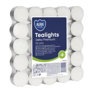 Aura Podgrzewacze Tealight 4h 50 szt.