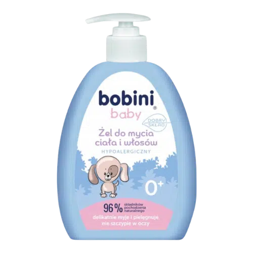 Bobini Baby Hipoalergiczny Żel do Mycia Ciała i Włosów dla Niemowląt 2w1 300 ml
