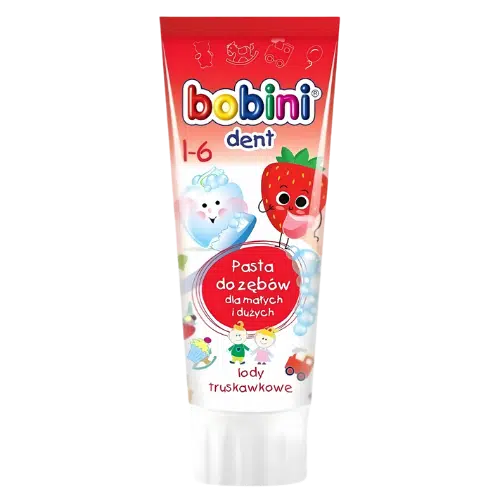 Pasta do Zębów Bobini Dent dla Dzieci 1-6 lat 75 ml Bobini Dent Pasta do Zębów dla Dzieci 1-6 lat 75 ml