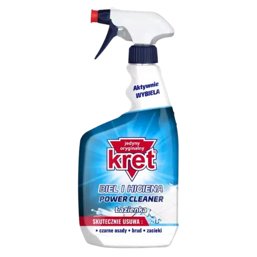 Płyn Kret Power Cleaner Biel i Higiena 620 ml Kret Power Cleaner Płyn Biel i Higiena 620 ml