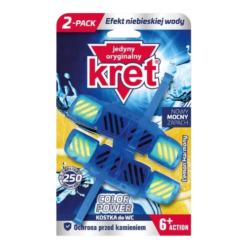 Kret Kostka do WC Color Power Lemon Harmony 2x40 g