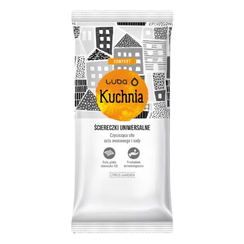Luba Comfort Kuchnia Nawilżane Ściereczki Czyszczące do Powierzchni Kuchennych 24 szt.