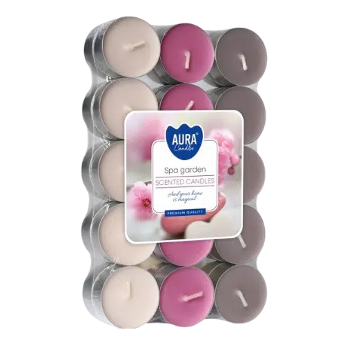 Aura Podgrzewacze Zapachowe Tealight Ogród SPA 30 szt.