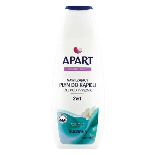 Apart Double Care Nawilżający Płyn do Kąpieli i Żel pod Prysznic 2w1 Białe Kwiaty 900 ml
