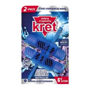 Kostka do WC Kret Color Power Lavender Garden 2x40 g