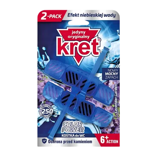 Kostka do WC Kret Color Power Lavender Garden 2x40 g