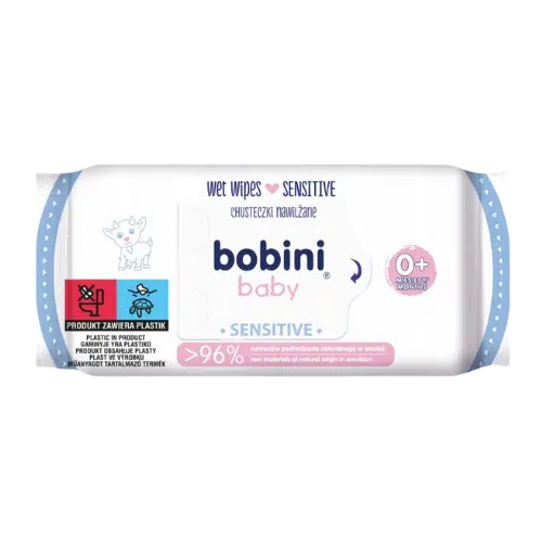Bobini Baby Chusteczki Nawilżane Sensitive Aloes i Rumianek 60 szt.