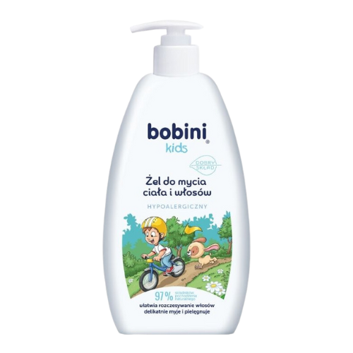 Bobini Kids Hypoalergiczny Żel do Mycia Ciała i Włosów 2w1 dla Dzieci 500 ml