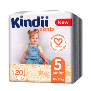 Pieluchomajtki Kindii Junior Rozmiar 5 (12-17 kg) – 20 sztuk