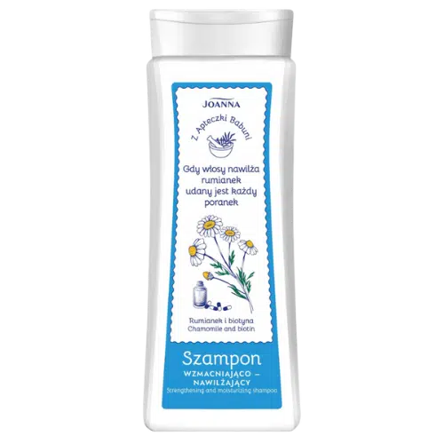 Szampon Wzmacniająco-Nawilżający Joanna Z Apteczki Babuni – Rumianek i Biotyna 300 ml