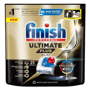 Finish Ultimate Plus All In One Kapsułki do Zmywarek 25 szt.