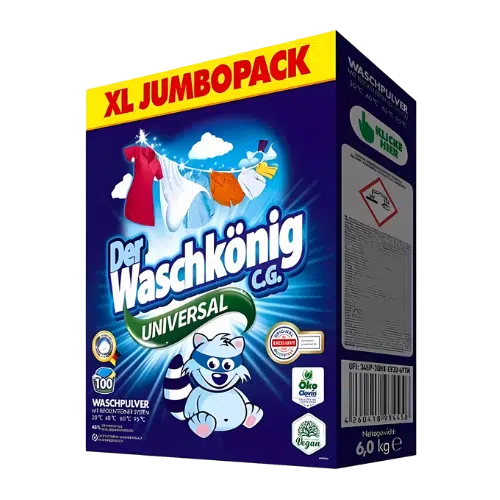 Proszek do Prania Universal Der Waschkönig 6 kg, 100 prań Der Waschkönig Proszek do Prania Universal 6 kg, 100 prań