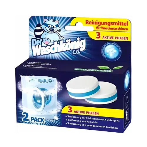 Tabletki do Czyszczenia Pralki Der Waschkönig 2 sztuki Der Waschkönig Tabletki do Czyszczenia Pralki 2 szt.
