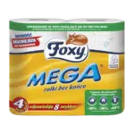 Papier Toaletowy Foxy Mega – Wytrzymały i Delikatny, 3-warstwy, 4 Rolki