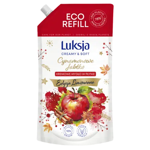 Mydło w Płynie Luksja Zapas – Aromat Cynamonowego Jabłka, 900 ml